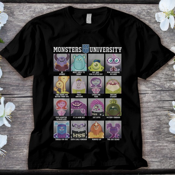 Disney Monsters University Class Photos T-Shirt Unisex Adult T-shirt Kid Shirt - Picture 1 of 2
